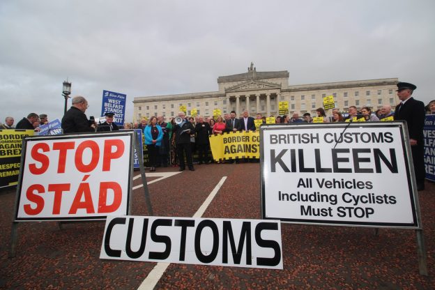 Protest proti brexitu v Belfaste